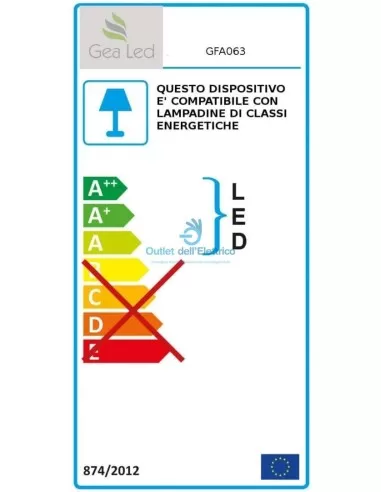 Gea luce gfa063 foco cristal 1x50w gu10